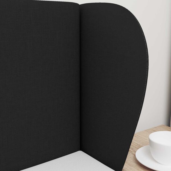 vidaXL U&scaron;esni vzglavnik Črna 40 x 23 x 6 cm blago