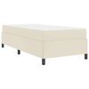 vidaXL Konstrukcija postelje z vzmetnico krema 90 x 200 cm blago