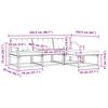 vidaXL Zunanja garnitura za sedenje z blazino 4 pcs Naravna in smetana