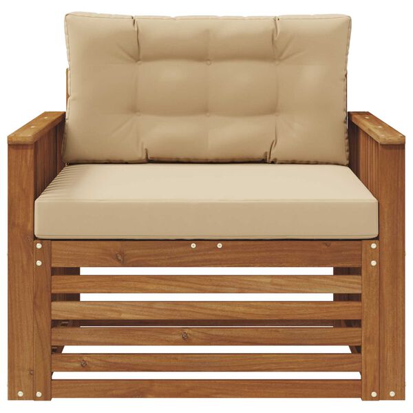 vidaXL Zunanja garnitura za sedenje Masivno akacijevo les in poliester