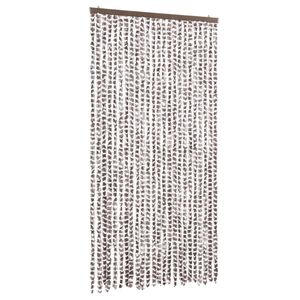vidaXL Zavesa proti mrčesu taupe in bela 100x220 cm &scaron;enilja