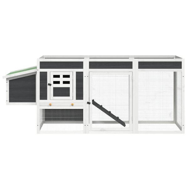 vidaXL Koko&scaron;njak siv 204x50x84 cm trdna borovina