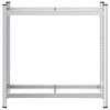 vidaXL Dvoplastna polica za pnevmatike Silver 110x40x109 cm Steel