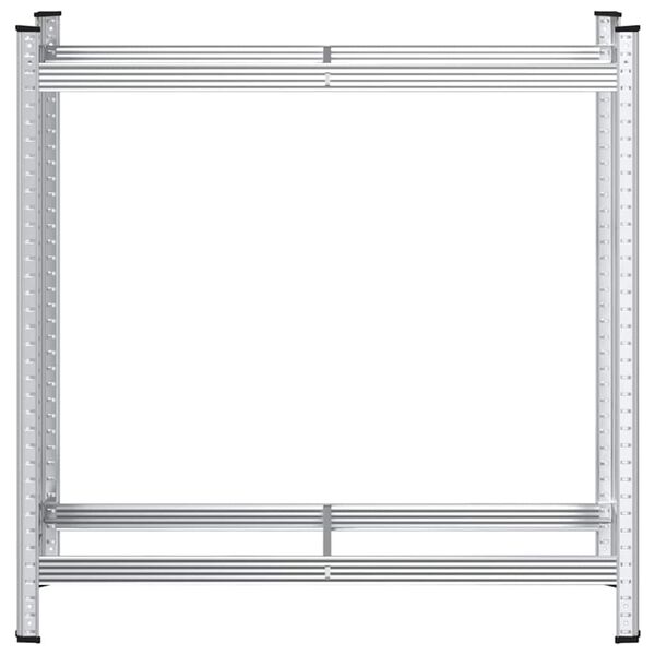 vidaXL Dvoplastna polica za pnevmatike Silver 110x40x109 cm Steel