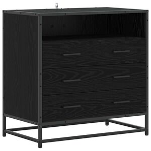 vidaXL Predalna omara 3-Predal Črni hrast 70 x 41 x 70 cm