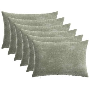 vidaXL Prevleka za blazino 6 kos HEERLEN Zelena 30 x 50 cm