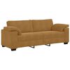 vidaXL Trosed kavč rjav 220x77x82 cm žamet