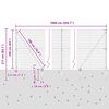 vidaXL Ograja s stebrom Siva 1,6 x 10 m Jeklo in PVC