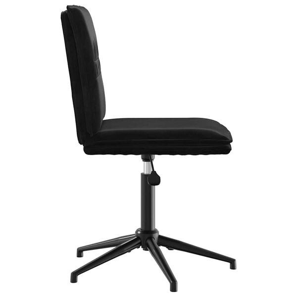 vidaXL Jedilni stol črn žamet