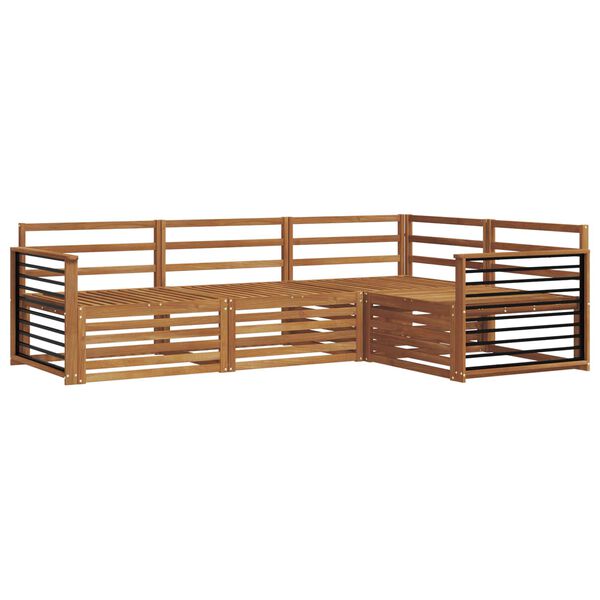 vidaXL Zunanja garnitura za sedenje 4 pcs Naravna Masiven les akacije
