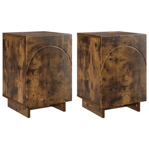 vidaXL Nočna omarica 2 kos Dimljen hrast 33,5 x 34,5 x 50 cm