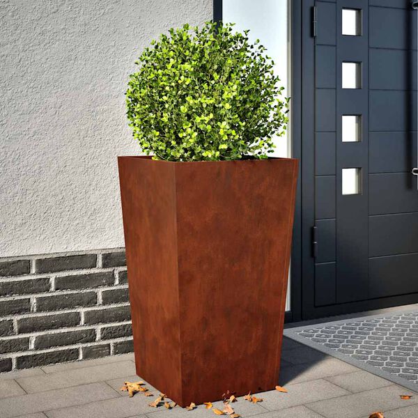 vidaXL Garden Planters 2 kosa 45x45x75 cm Weathering Steel