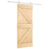 vidaXL Drsna vrata 85 x 210 cm Masiven borov les (neobdelan)