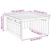 vidaXL Garaža za kosilnico Rjava 73.5 x 81.5 x 38.5 cm Impregniran bor