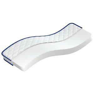 vidaXL Vzmetnica s spominsko peno bela 70x200x17 cm mehka