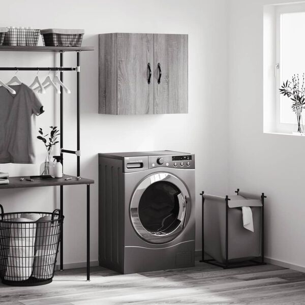 vidaXL Stenska omarica siva sonoma 60x31x60 cm inženirski les