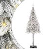 vidaXL Božično drevo med 300 LED z stojalom Bela 180 cm PE in jeklo