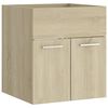 vidaXL Omarica za umivalnik sonoma hrast 41x38,5x46 cm inženirski les
