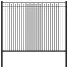 vidaXL Spike Fence BAARLO 200 x 200 cm Pra&scaron;no lakirano jeklo Črna