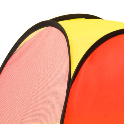 vidaXL Otroški šotor za igranje z 250 žogicami večbarven 255x80x100 cm