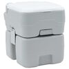 vidaXL Kamperski WC Siva in bela 41,5 x 36,5 x 42 cm Polietilen