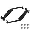 vidaXL Zatik za podporo pokrova 2 pcs Črna 192 x 32 x 50 mm Jeklo