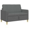 vidaXL Sofa s shrambo Temno siva 122 x 78 x 87 cm Poliester