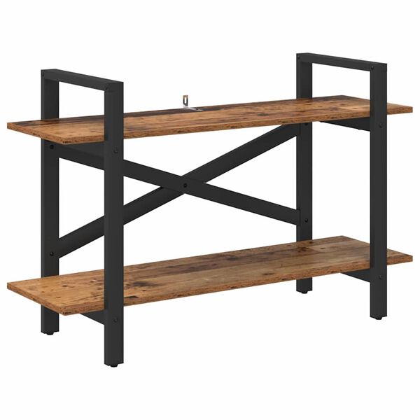 vidaXL Knjižna polica Star les 100 x 33,5 x 64 cm Konstruiran les