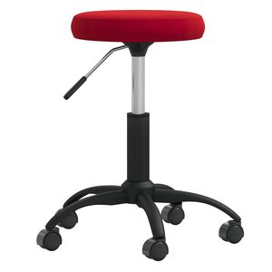 vidaXL Masažni stol žamet vinsko rdeč