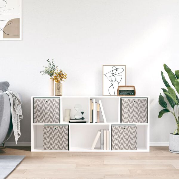 vidaXL Škatle za shranjevanje 4 kosi rjav 32x32x32 cm blago