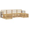 vidaXL Sedežne garniture 6 pcs Bela Masiven les akacije