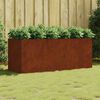 vidaXL Vrtna visoka greda 200x80x80 cm corten jeklo