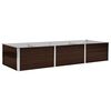 vidaXL Visoka greda rjava 240x80x45 cm pocinkano jeklo