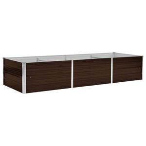 vidaXL Visoka greda rjava 240x80x45 cm pocinkano jeklo
