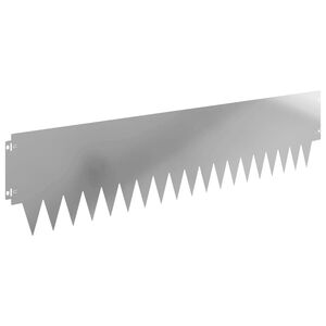 vidaXL Robovi trave 30 kos 103 x 25 cm Jeklo Srebrna