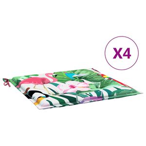 vidaXL Blazine za vrtne stole 4 kosi večbarvne 50x50x4 cm tkanina