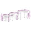 vidaXL Nesting miza 3 pcs Rjava Trden mahagonijev les