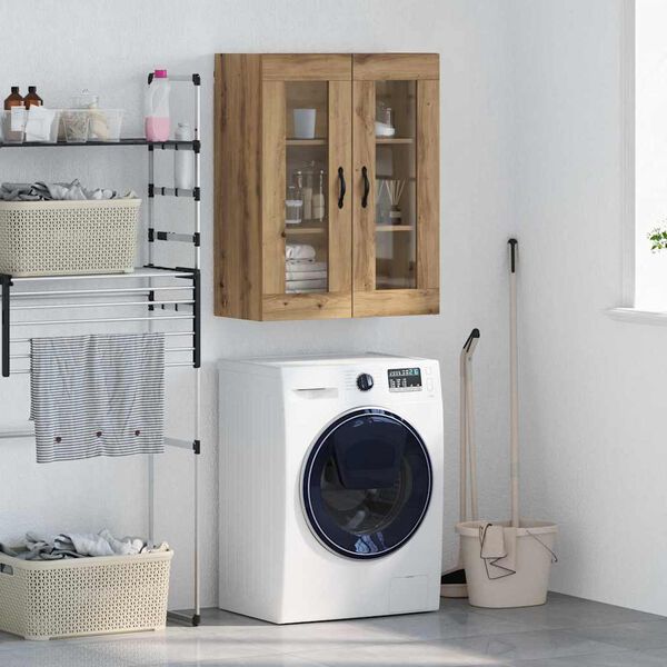 vidaXL Stenska omara Umetni hrast 69,5 x 34 x 90 cm