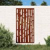 vidaXL Vrtna stenska dekoracija 105x55 cm corten jeklo bambus