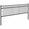vidaXL Spike Fence Črna 200 x 110 cm Pra&scaron;no lakirano jeklo