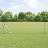 vidaXL Steber ograje. srebrna 25 x 0,8 m (25 x 25 mm mreža) Jeklo