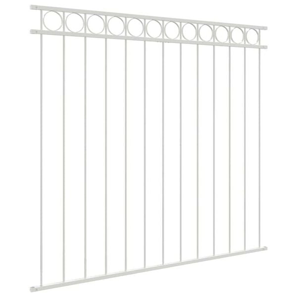 vidaXL Element Ograje Assen Bela 170 x 120 cm Jeklo
