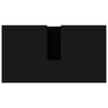 vidaXL Kopalniška omarica črna 60x33x61 cm iverna plošča