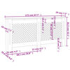vidaXL Pokrov za radiator bel 172x19x81,5 cm MDF