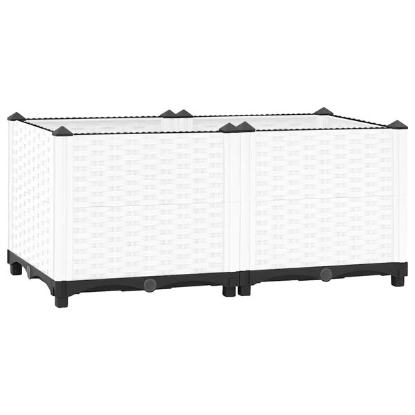 vidaXL Visoka greda 80x40x38 cm polipropilen