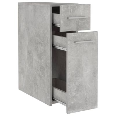 vidaXL Lekarniška omara betonsko siva 20x45,5x60 cm iverna plošča