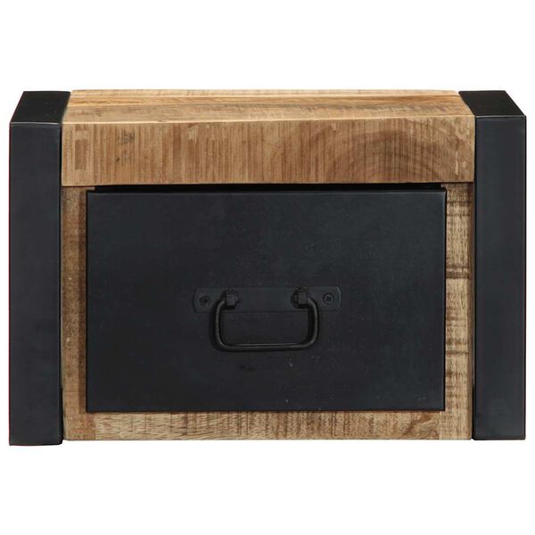 vidaXL Nočne omarice 2 kosa 40x35x25 cm Masivni neobdelan les Mango