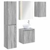 vidaXL Komplet omaric za kopalnico 5 pcs Siva Sonoma 53 x 15,5 x 70 cm