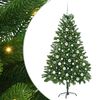 vidaXL Božično drevo med 300 LED z stojalom Zelena 180 cm PE