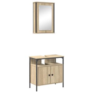 vidaXL Komplet pohi&scaron;tva za kopalnico 2 kos Rjava 60 x 30 x 60 cm